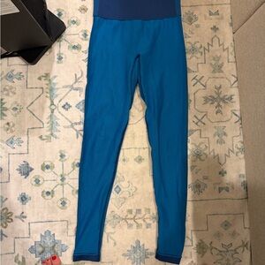 Outdoor Voices Teal and Navy Leggings